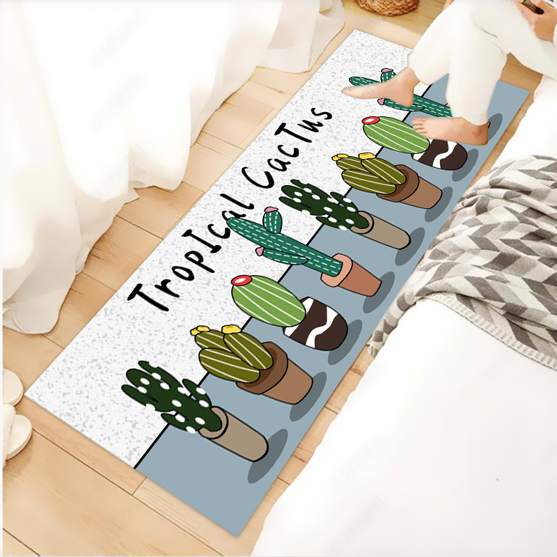 Factory Customized Nordic Style Creative Printing Kitchen and Bedroom Carpet Blanket Non-Slip Water Locking Corridor Door Mat
