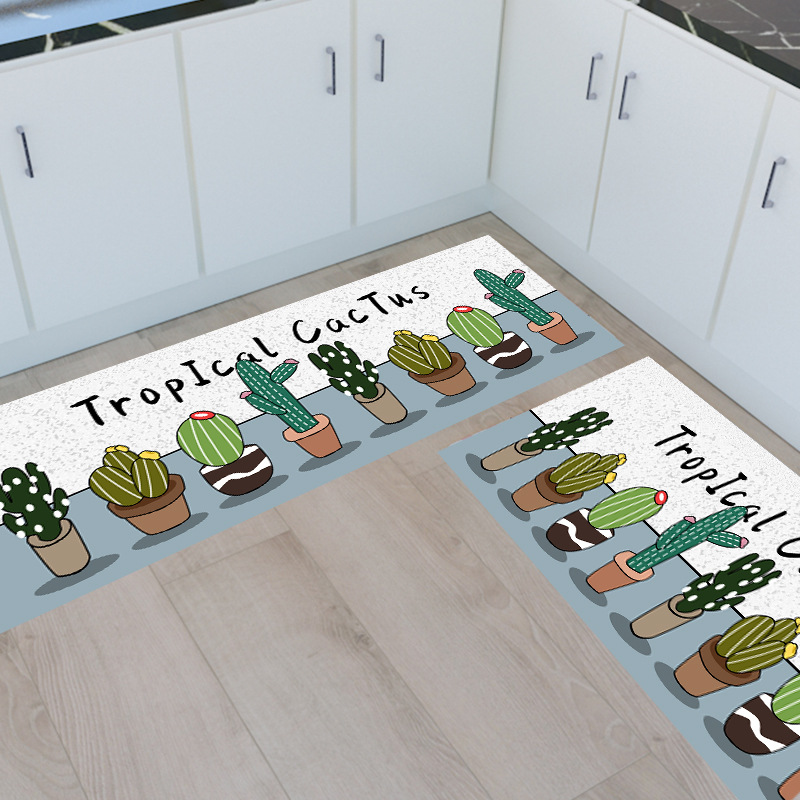 Factory Customized Nordic Style Creative Printing Kitchen and Bedroom Carpet Blanket Non-Slip Water Locking Corridor Door Mat