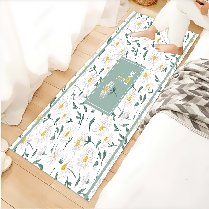 Factory Customized Nordic Style Creative Printing Kitchen and Bedroom Carpet Blanket Non-Slip Water Locking Corridor Door Mat