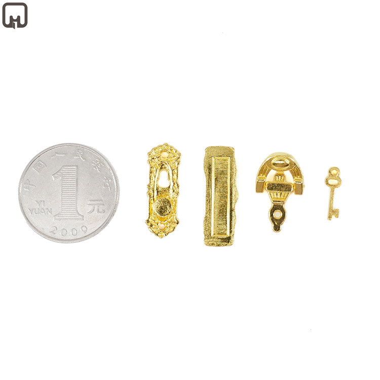 1:12 Doll House Doll House Mini model door accessories DIY metal locks four keys