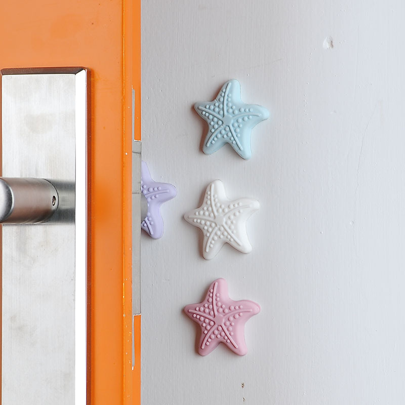 With Luminous Door Handle Door Lock Protective Pad Collision Pad Door Rear Anti-Fender Starfish Shape