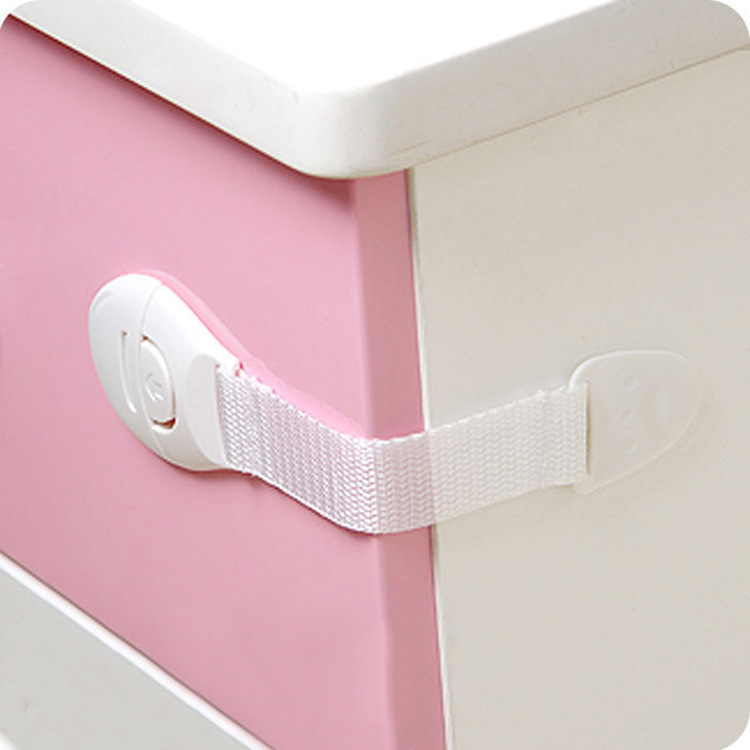 Baby Multi-Functional Cloth with Lock Baby Safety Lock Children Lock Drawer Plastic Toilet Lock Cabinet Door Refrigerator Lock