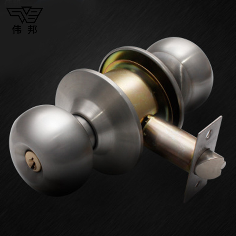 Stainless Steel Room Spherical Lock Household Office Door Lock Indoor Bedroom Bathroom Universal Lock