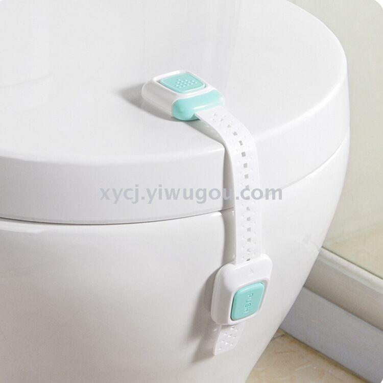 Multi-function double button baby anti-pinch cabinet door lock refrigerator lock