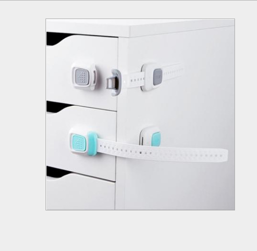 Double Button Baby Anti-Clamp Hand Cabinet Door Lock