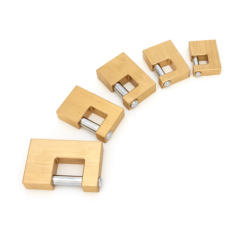 Lock Padlock Copper Lock Door Lock High-End Lock Anti-Rust Lock Rectangular Lock Copper Rectangular Lock