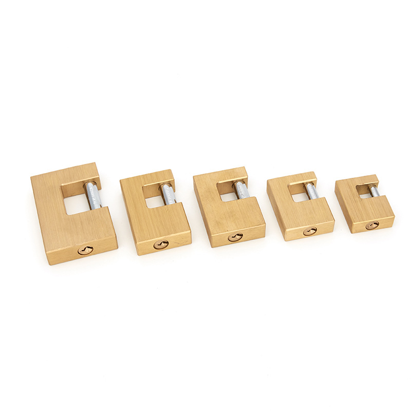 Lock Padlock Copper Lock Door Lock High-End Lock Anti-Rust Lock Rectangular Lock Copper Rectangular Lock