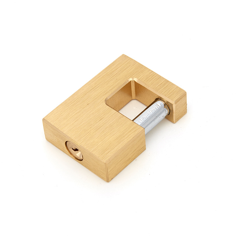 Lock Padlock Copper Lock Door Lock High-End Lock Anti-Rust Lock Rectangular Lock Copper Rectangular Lock