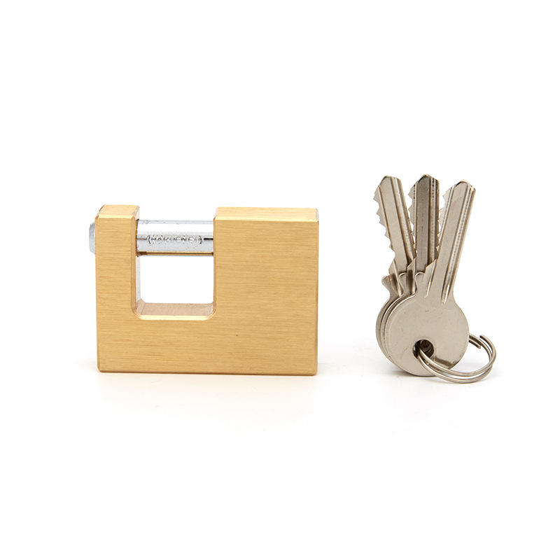 Lock Padlock Copper Lock Door Lock High-End Lock Anti-Rust Lock Rectangular Lock Copper Rectangular Lock