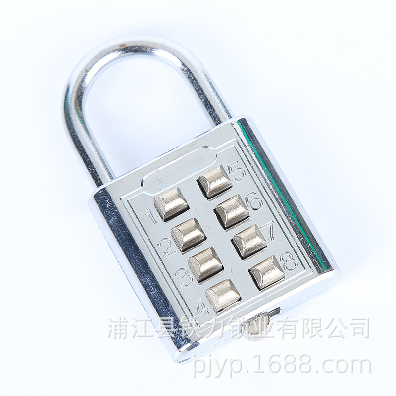 Factory Hot Sale Travel Supplies Gym Padlock with Password Required Eight Digit Word Button Chest of Drawer Door Password Lock