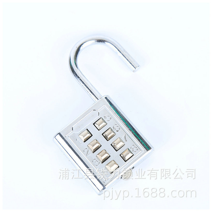 Factory Hot Sale Travel Supplies Gym Padlock with Password Required Eight Digit Word Button Chest of Drawer Door Password Lock