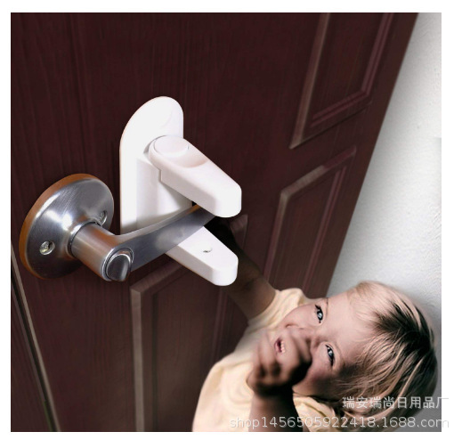 Hot Selling Children&#039;s Safety Protection Handle Lock Baby AntiOpen Door Security Lock Multifunctional Door Handle Lock