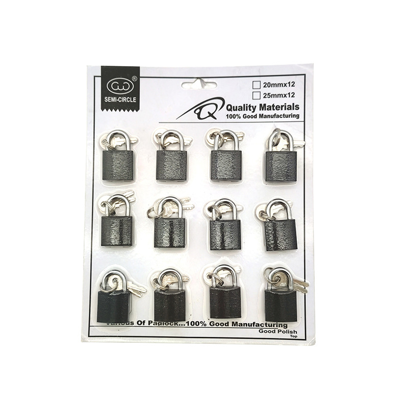 Black Tabula Rasa Padlock 50mm Black Elastic Iron Padlock Door Lock Dormitory Lock Desk Luggage Case Small Padlock