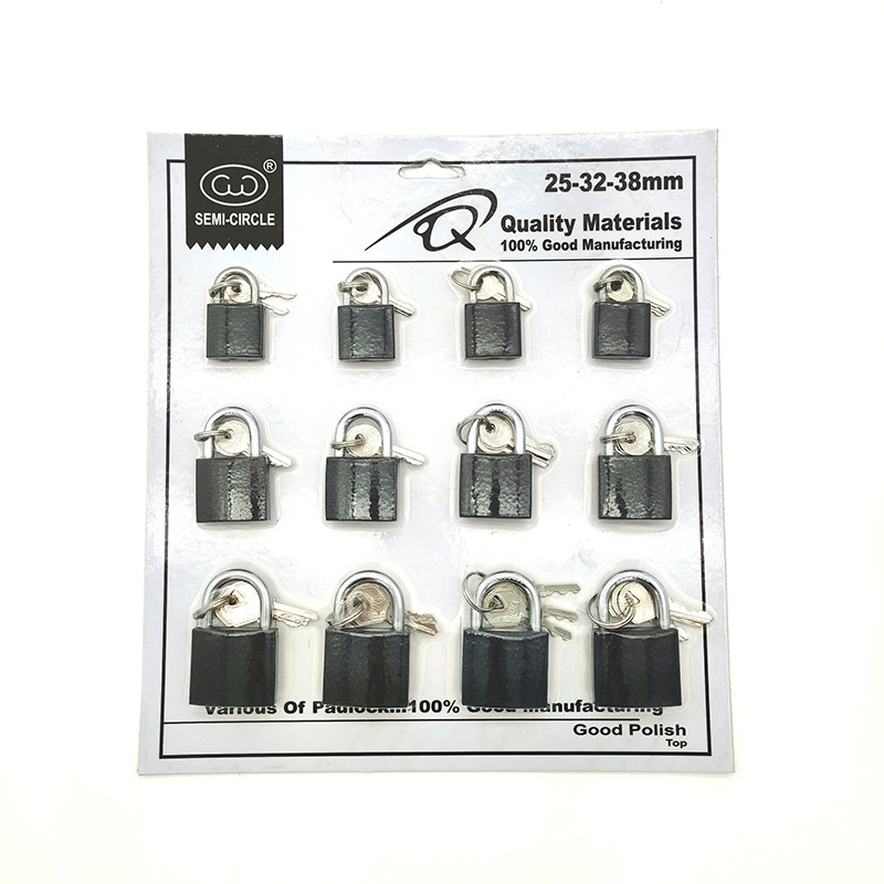 Black Tabula Rasa Padlock 50mm Black Elastic Iron Padlock Door Lock Dormitory Lock Desk Luggage Case Small Padlock