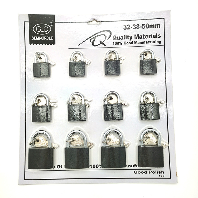 Black Tabula Rasa Padlock 50mm Black Elastic Iron Padlock Door Lock Dormitory Lock Desk Luggage Case Small Padlock
