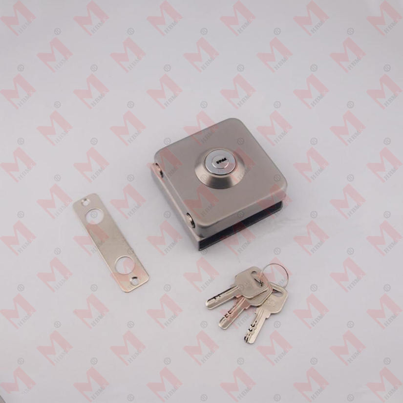 Stainless Steel Glass Door Lock Latch Lock Column Square Lock Central Door Lock Square Outer Single Door Lock