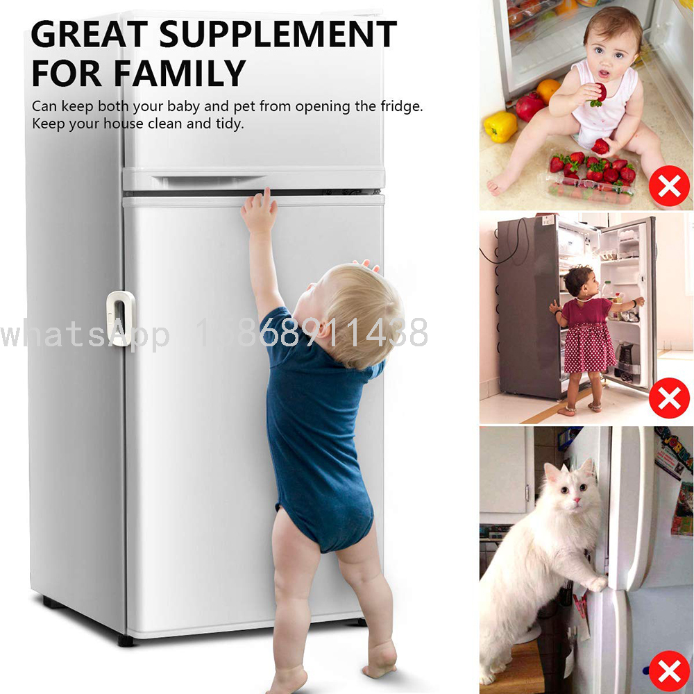 Home Refrigerator Fridge Freezer Door Lock -Baby Safety Child Lock,Latch Catch Toddler Kids Child Cabinet Fridge Locks