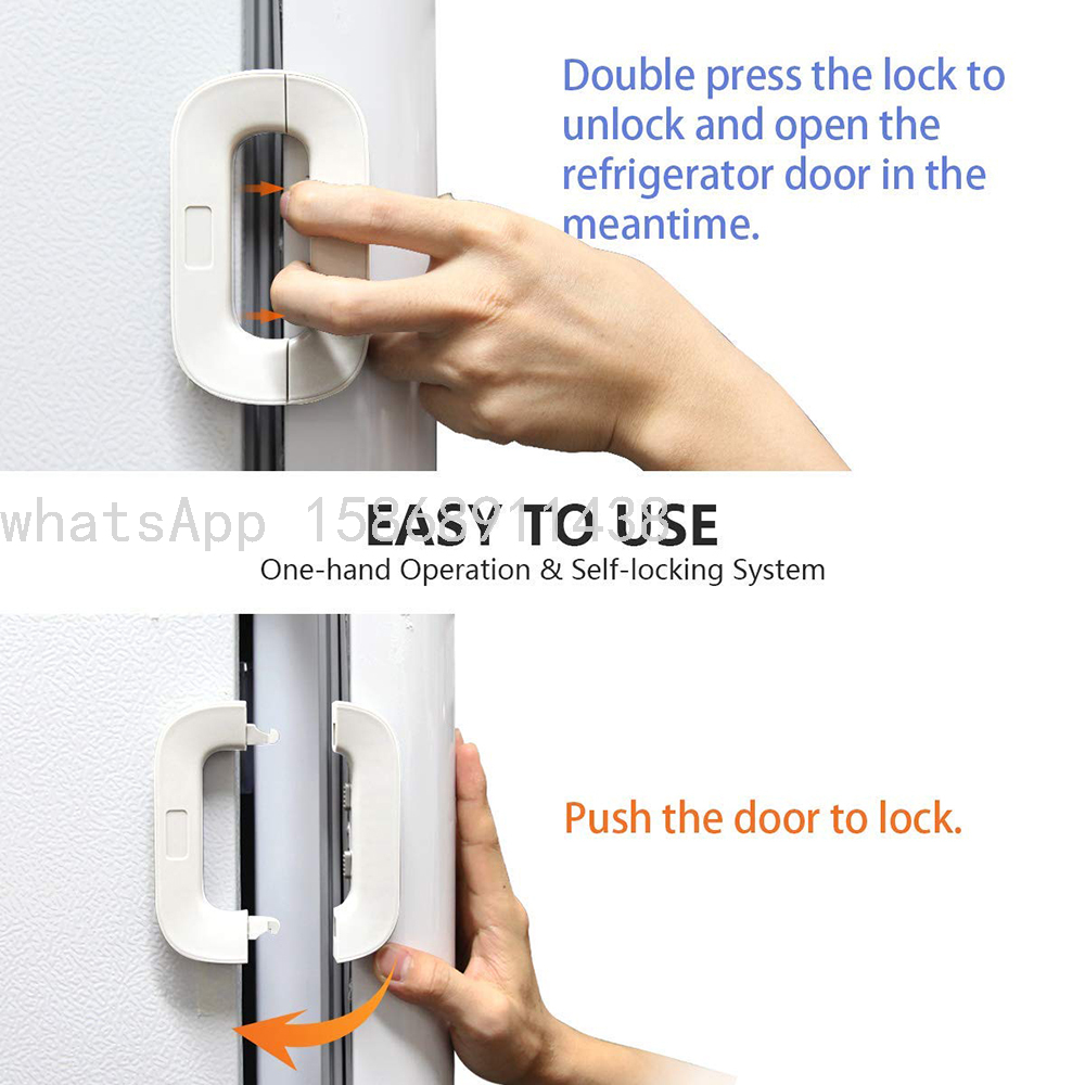 Home Refrigerator Fridge Freezer Door Lock -Baby Safety Child Lock,Latch Catch Toddler Kids Child Cabinet Fridge Locks