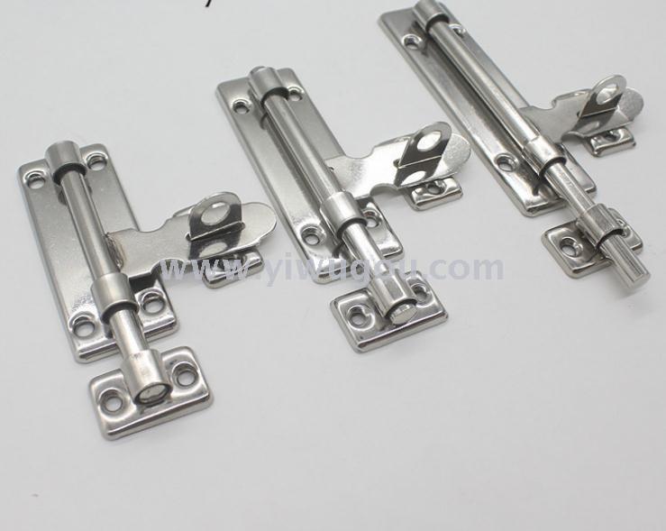 Left and right stainless steel bolt installed around the latch anti-theft lock latch door with two security door bolt