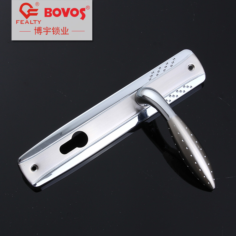 Bright nickel brushed zinc alloy door lock large zinc alloy panel high quality customized production.