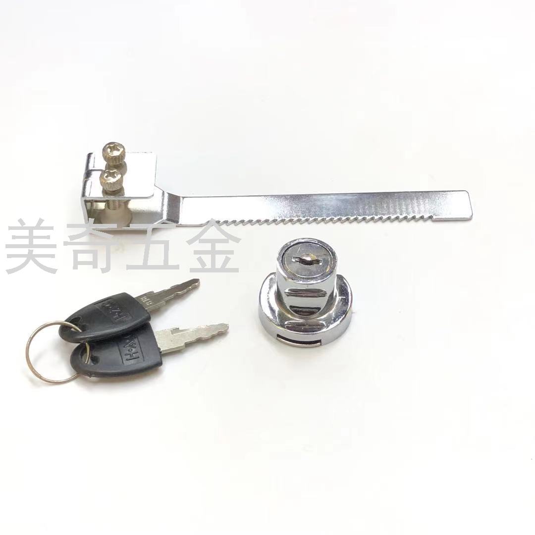 Punch-Free Door Lock Display Cabinet Single and Double Door Sliding Door Lock Household Plane Lock Display Cabinet Glass Door Locker New Product
