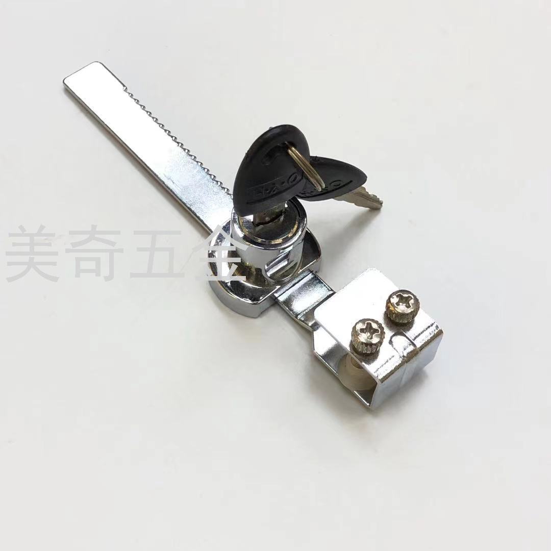 Punch-Free Door Lock Display Cabinet Single and Double Door Sliding Door Lock Household Plane Lock Display Cabinet Glass Door Locker New Product