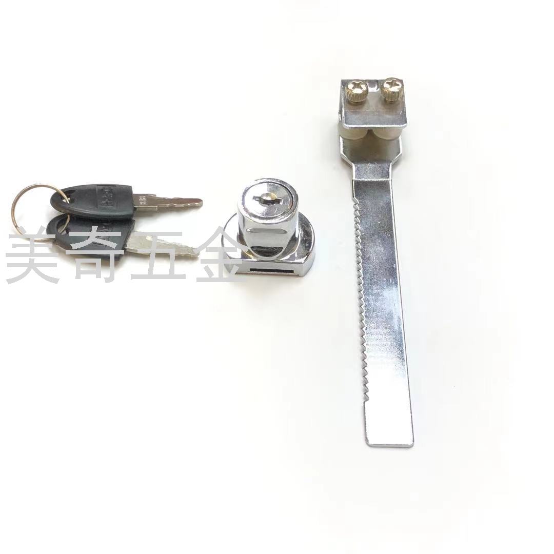 Punch-Free Door Lock Display Cabinet Single and Double Door Sliding Door Lock Household Plane Lock Display Cabinet Glass Door Locker New Product
