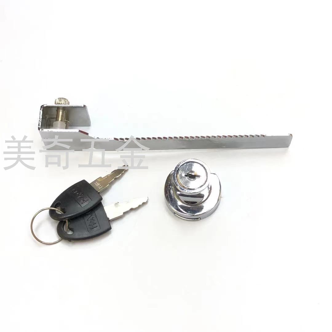 Punch-Free Door Lock Display Cabinet Single and Double Door Sliding Door Lock Household Plane Lock Display Cabinet Glass Door Locker New Product