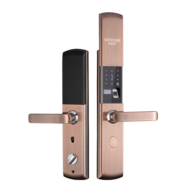 Smart Lock Household Anti-Theft Door Lock Electronic Hotel Apartment Engineering Password Lock Automatic Sliding Cover Smart Fingerprint Lock