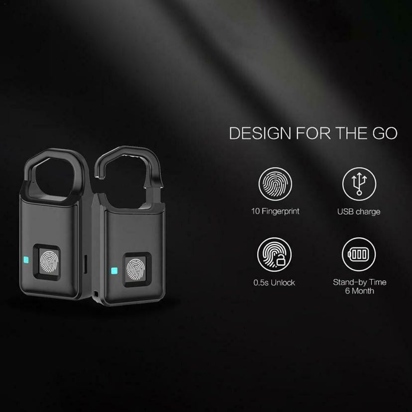Fingerprint lock intelligent lock home luggage storage cabinet door anti-theft electronic padlock