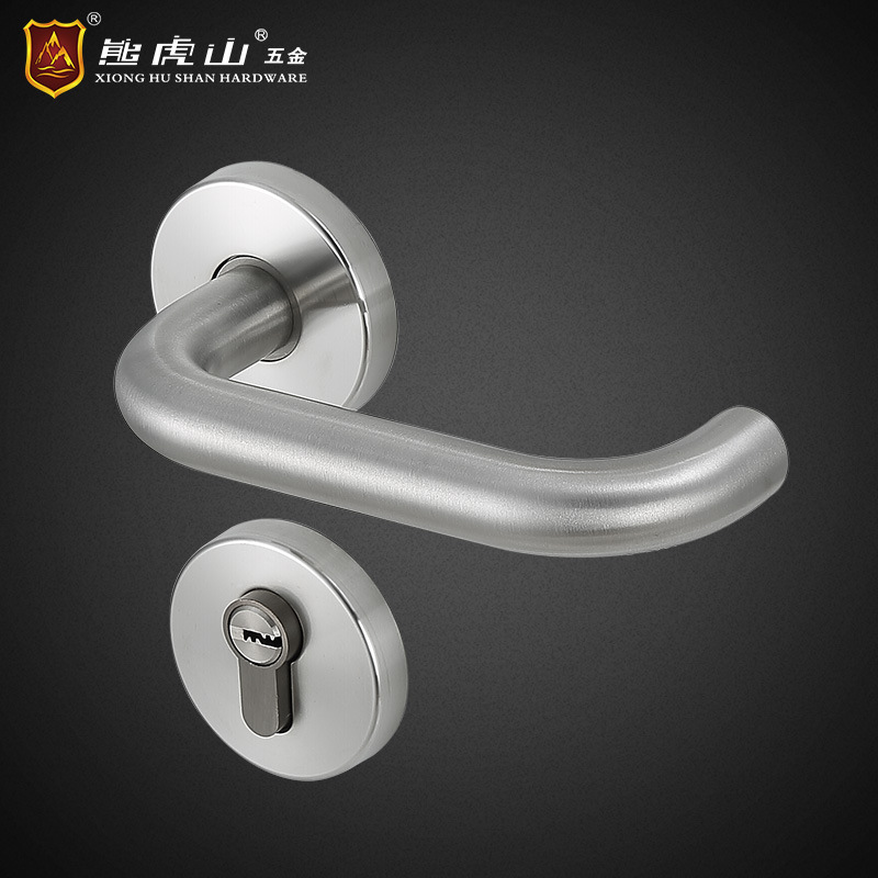 Purification Door Lock Wooden Door Fireproof Bedroom European Standard Double Curved Lock 304 Stainless Steel Split Handle Lock