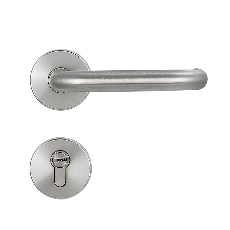 Purification Door Lock Wooden Door Fireproof Bedroom European Standard Double Curved Lock 304 Stainless Steel Split Handle Lock