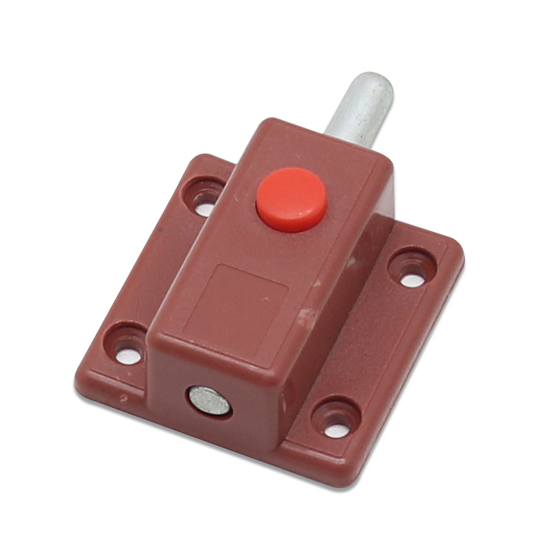 Plastic Automatic Button Lock Latch Wall Door Cabinet Door Open Concealed Spring Latch AB Nickel Pp Galvanized Wood Door Latch
