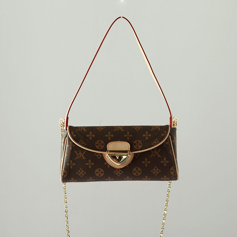 Physical Belt Logo2020 New Mid-Ancient Underarm Bag Shoulder Crossbody Hand Bag Lock Head Presbyopic Women&#039;s Chain Bag