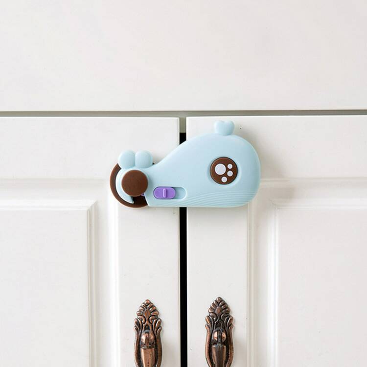 Household Cabinet Door Multi-Functional Cabinet Child Safety Lock Baby Anti-Clamp Hand Safety Lock Protective Drawer Safety Buckle