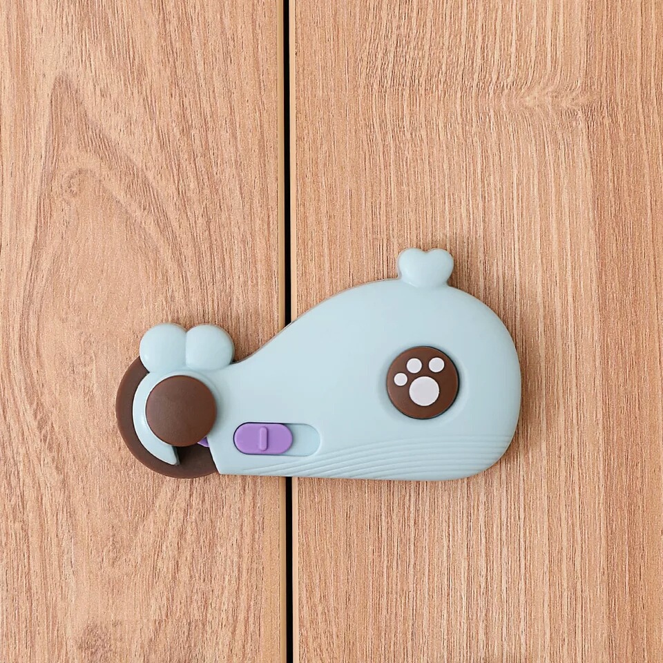 Household Cabinet Door Multi-Functional Cabinet Child Safety Lock Baby Anti-Clamp Hand Safety Lock Protective Drawer Safety Buckle