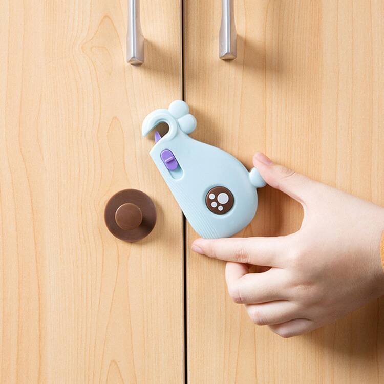 Household Cabinet Door Multi-Functional Cabinet Child Safety Lock Baby Anti-Clamp Hand Safety Lock Protective Drawer Safety Buckle