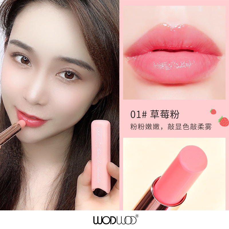 Wodwod Dazzling Color Lock Moisturizing Temperature Change Lipstick Lip Hydrating Moisturizing and Nourishing Anti-Chapping Girl Color Changing Lip Balm