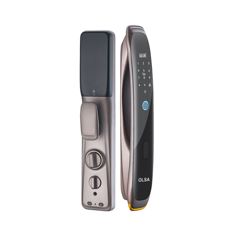 Automatic Security Door Household Magnetic Card Fingerprint Lock Smart Home Peephole Viewer Camera Electronic Lock Wholesale