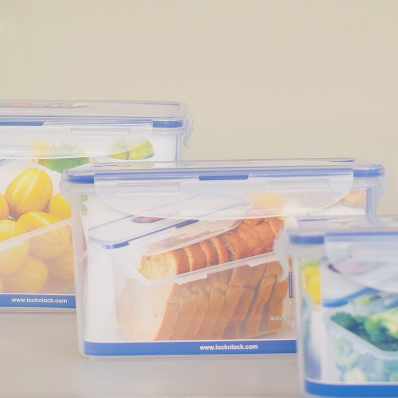 Lock Hpl817 Plastic Lunch Box 1000ml Sealed Food Refrigerator Storage Box Lunch Box Microwave Oven Crisper