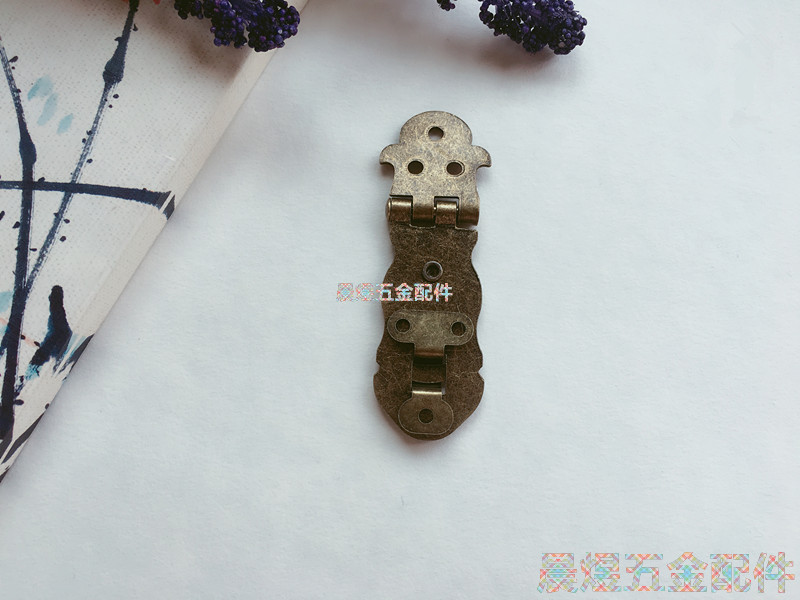 Retro Notebook Lock Iron Buckle 90 Degree Hinge Lock Wooden Box Gift Box Buckle Antique Packaging Buckle
