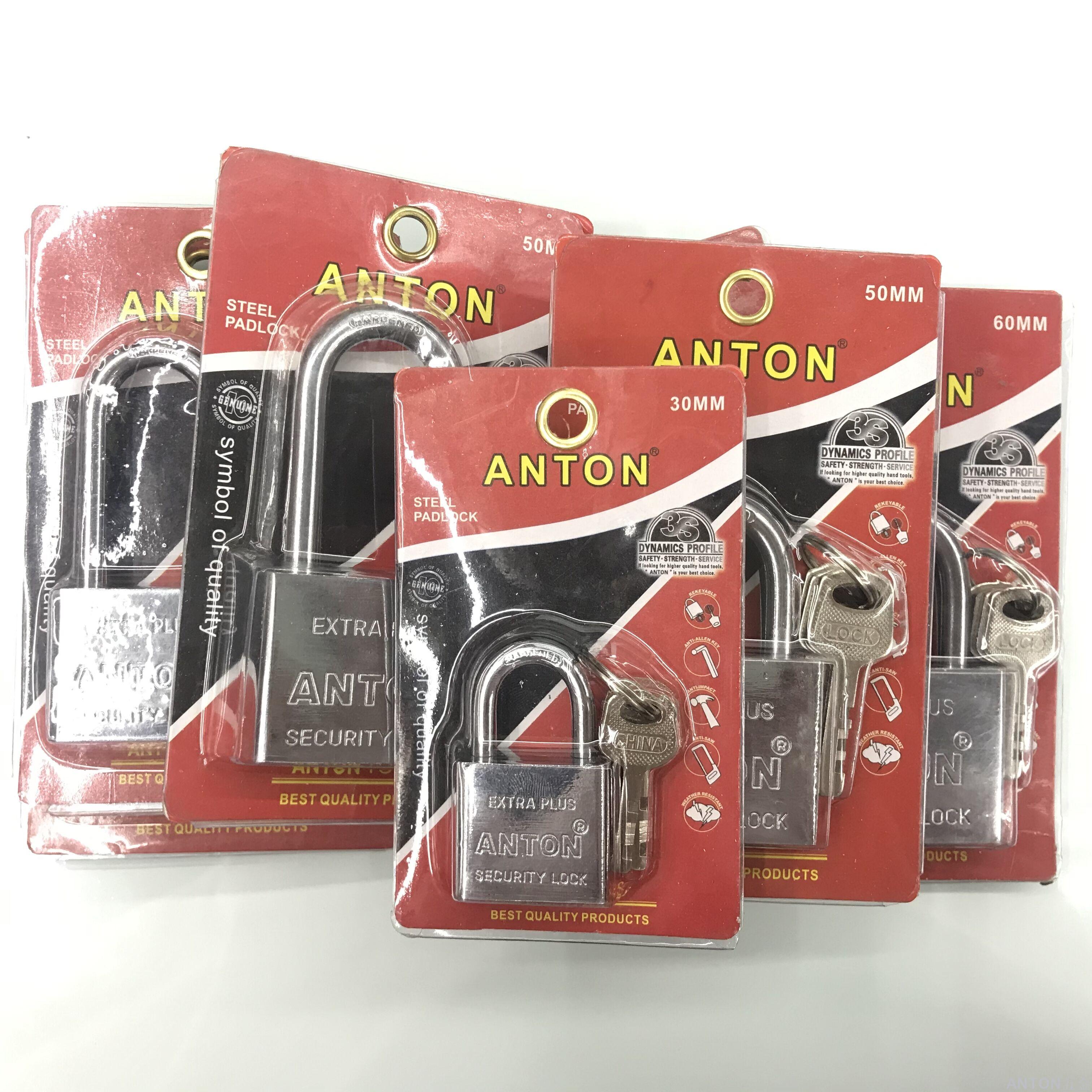 40mm blade padlock long beam imitation stainless steel padlock 60mm waterproof anti-rust lock anti-pry door iron lock