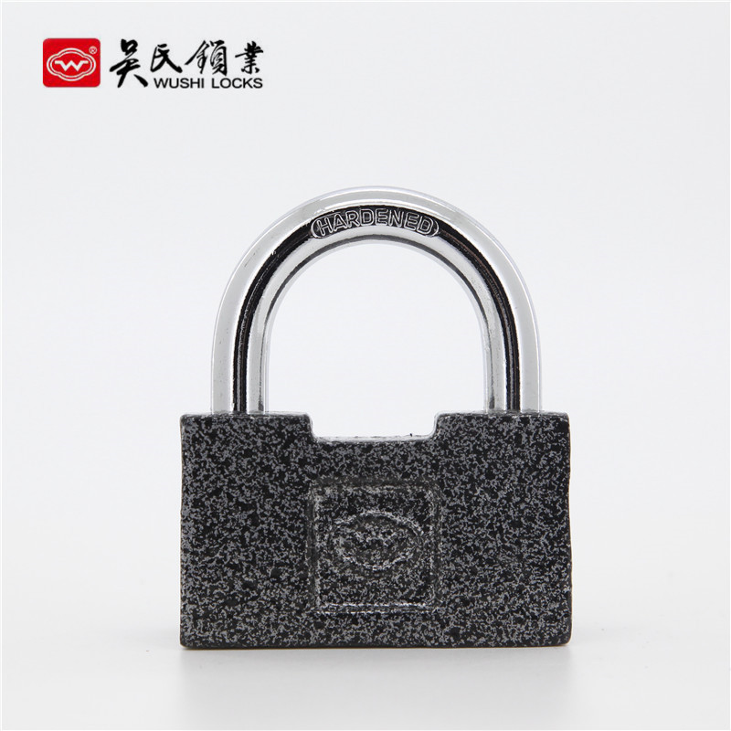 B- Type Black Iron Straight Open Anti-Theft Anti-Pry Horizontal Padlock Anti-Shear Chassis Lock Door Lock Padlock
