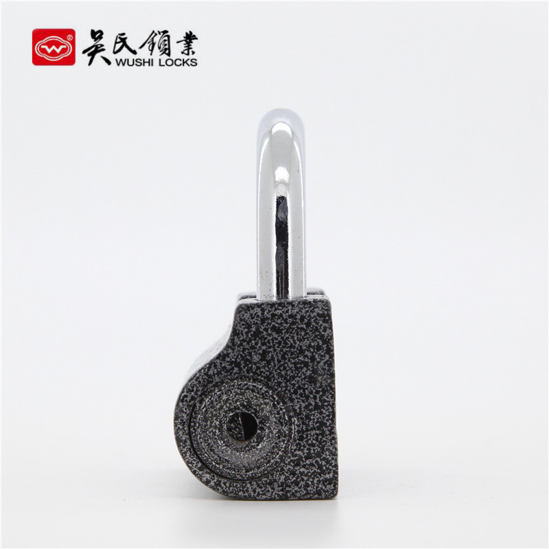 B- Type Black Iron Straight Open Anti-Theft Anti-Pry Horizontal Padlock Anti-Shear Chassis Lock Door Lock Padlock