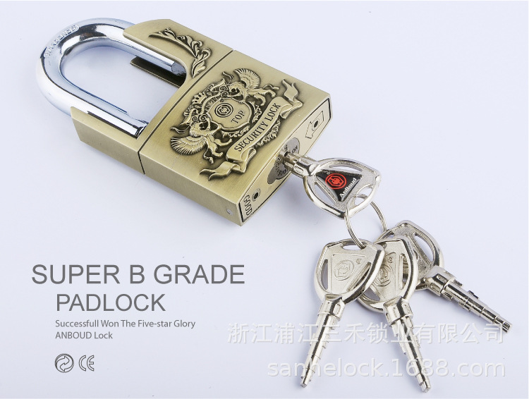 Factory Direct Supply Zinc Alloy Lock Padlock Household Door Frame Door Padlock European Waterproof Padlock