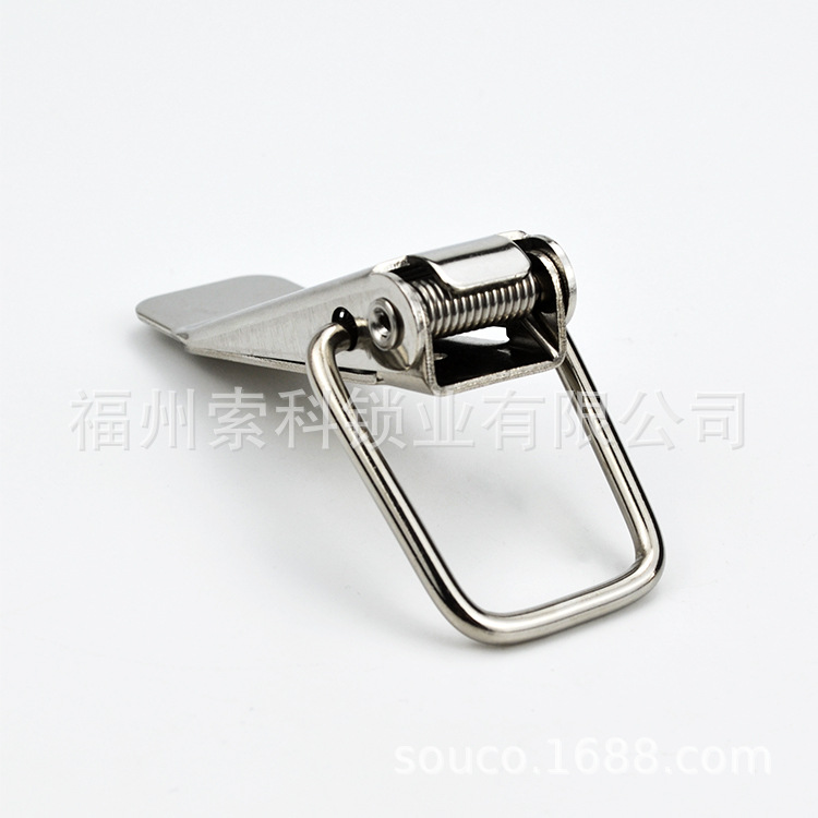 Hardware Lock Toolbox Stainless Steel Buckle Door Latch LED Light Box Food Equipment Wooden Box Spring Lock Catch