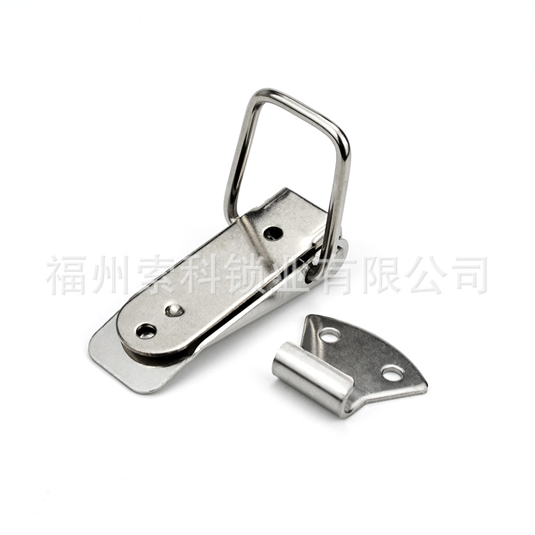 Hardware Lock Toolbox Stainless Steel Buckle Door Latch LED Light Box Food Equipment Wooden Box Spring Lock Catch