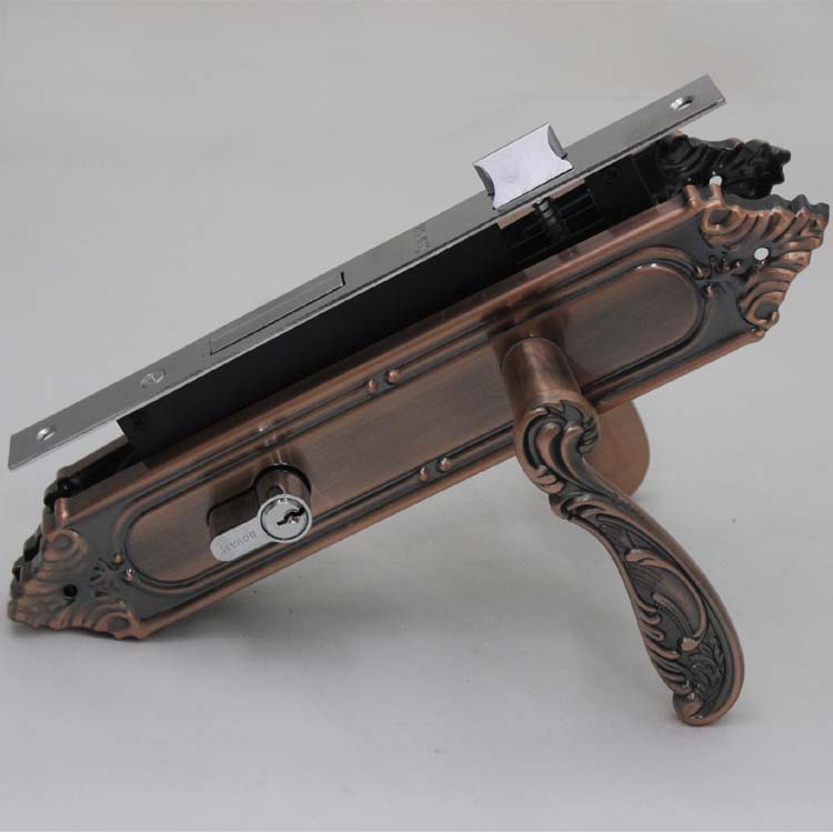 KENYOS 8545 Aluminum Alloy red bronze door handle lock DAD59