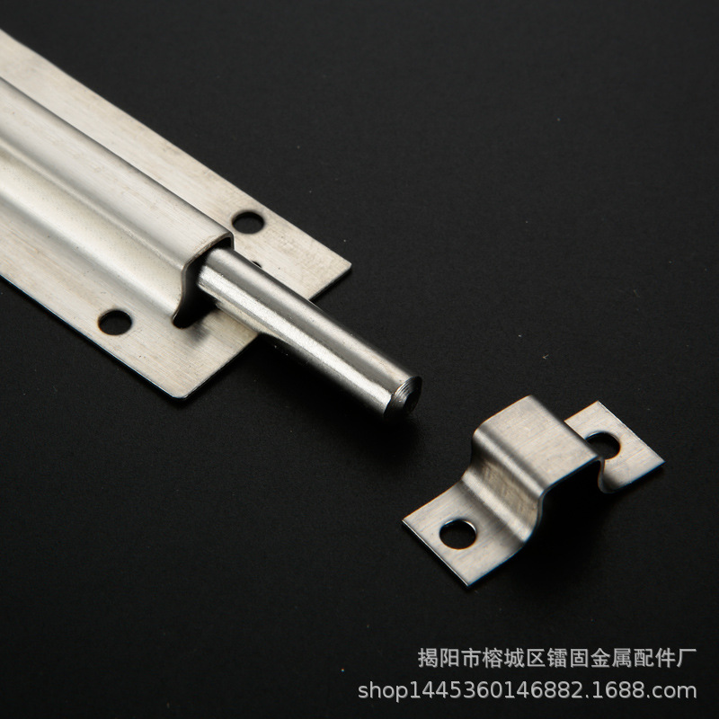 Factory Direct Supply Stainless Steel Small Square Bolt 1.5-Inch 6-Inch Square Anti-Theft Door Bolt Toilet Window Iron Door Latch Lock