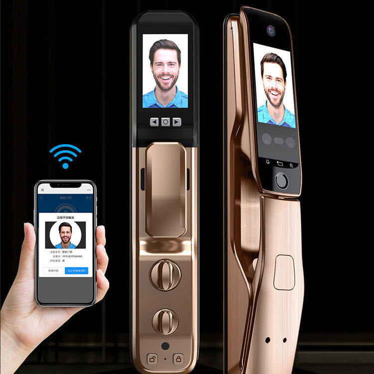 SOURCE Factory Anti-Theft Door Fingerprint Lock with Camera Capture 3D Face Recognition Smart Door Lock Fingerprint Wholesale